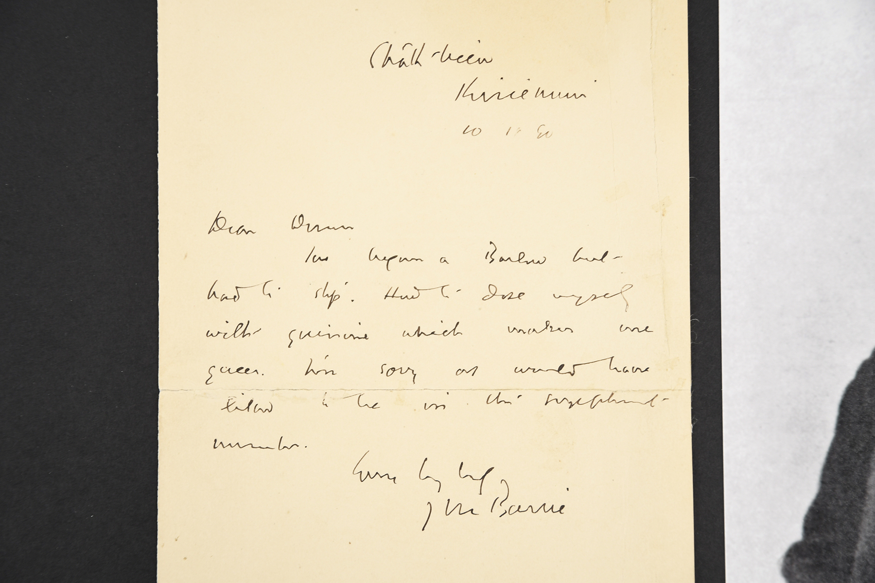 J.M. Barrie (1860 - 1937) Original Handwritten Letter & Envelope. - Image 4 of 4