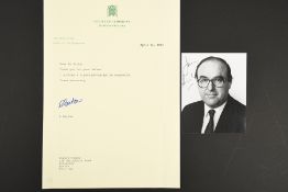 John Smith (1938 - 1994) (Labour Leader) Original Signature on Photograph.