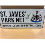 Newcastle Shay Given Hand Signed Street Plaque