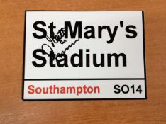 Matt Le Tissier Southampton Hand Signed Street Sign Plaque