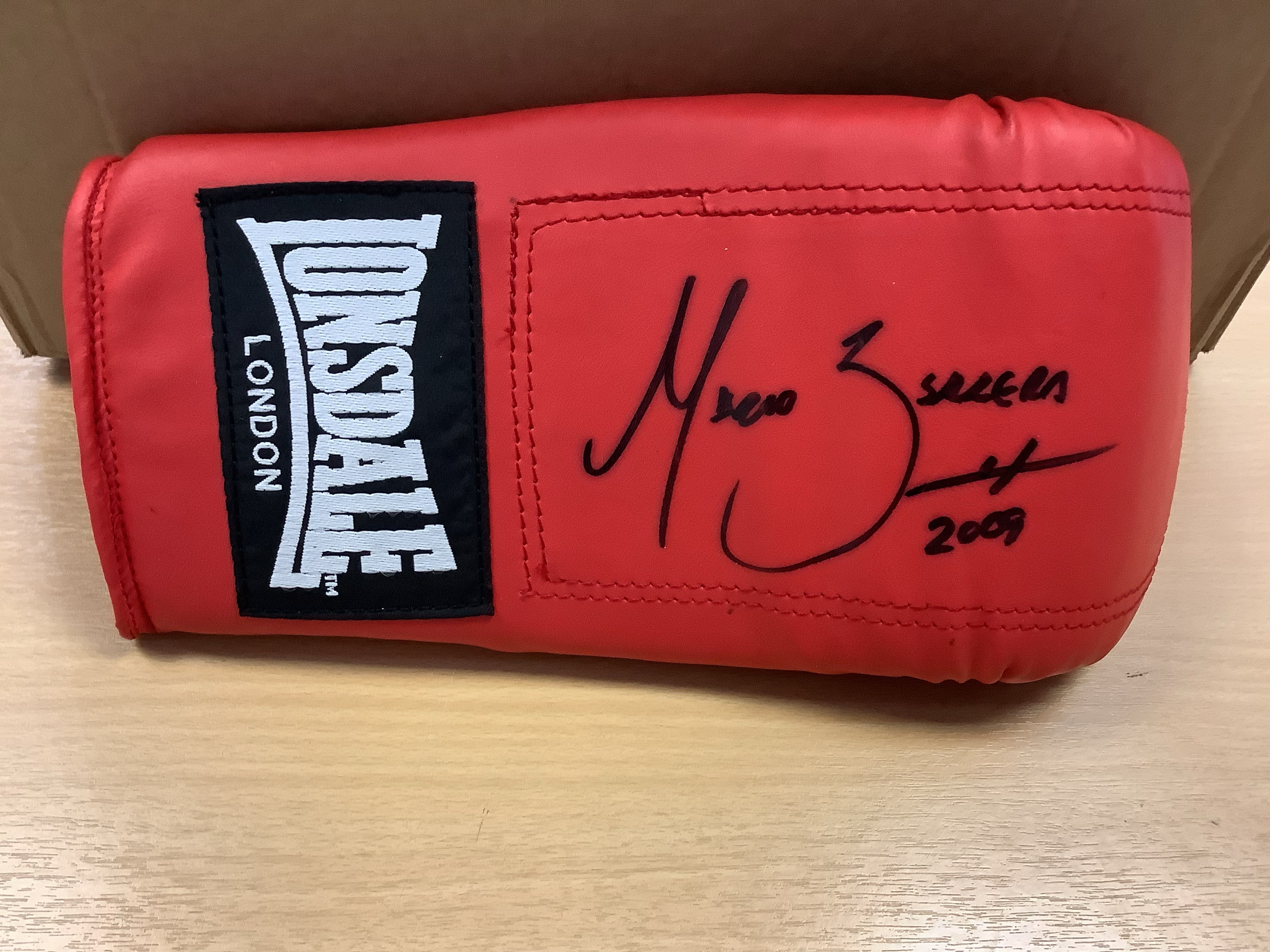 Marco Antonio Barrera Signed Boxing Glove