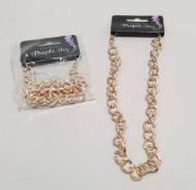 No Reserve - 12 X Heavy Gold Coloured Chain/Necklace