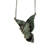 12 x Purple Ivy Butterfly Necklace