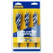 Irwin 10506627 6X Blue Groove Wood Drill Bit, 3 Pieces RRP 20.55