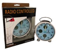 Twins Remote Control Clocks Blue