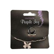 24 x 2pk Butterfly Ring and Bracelet Set