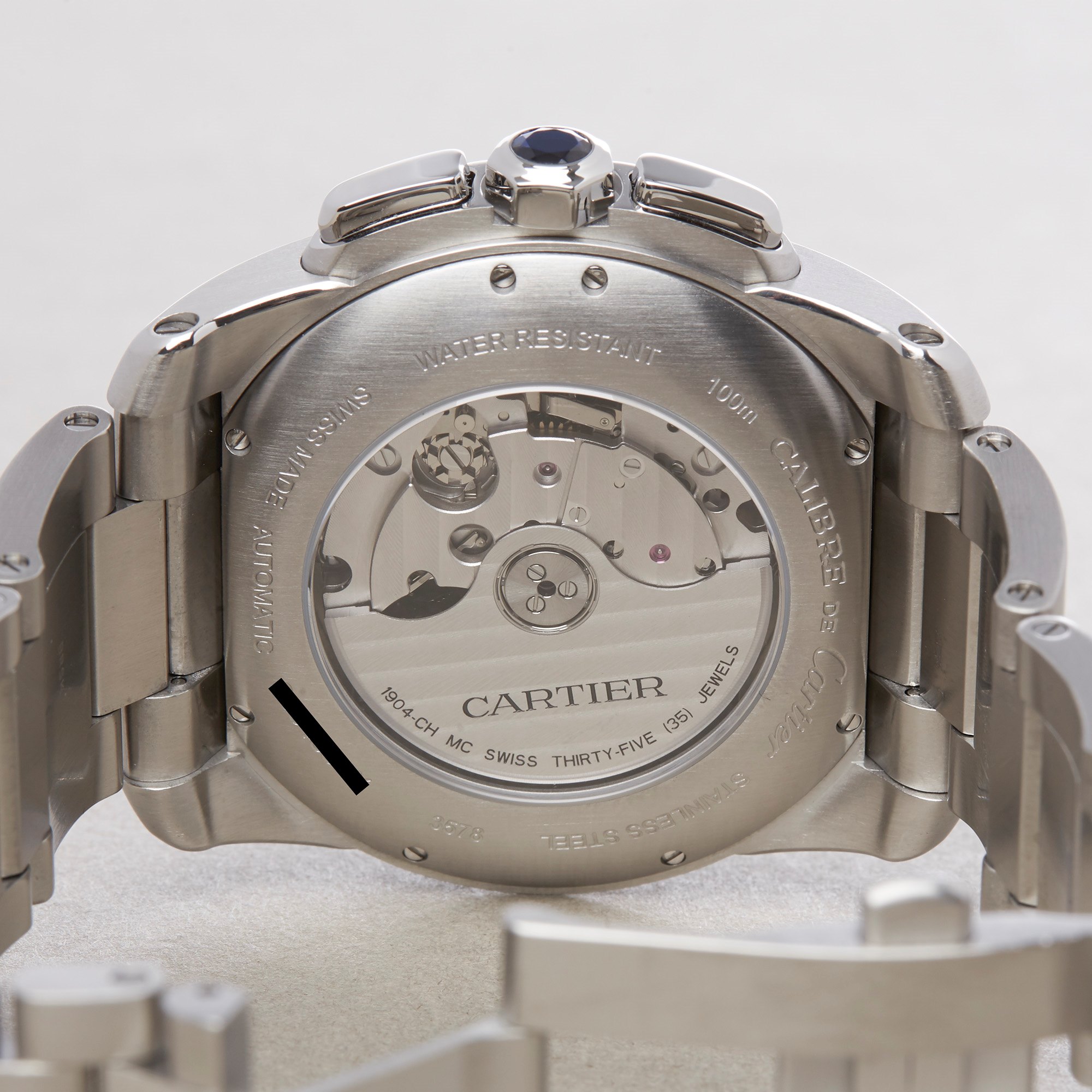 Cartier Calibre de Cartier Chronograph Stainless Steel Watch W7100045 or 3578 - Image 9 of 10