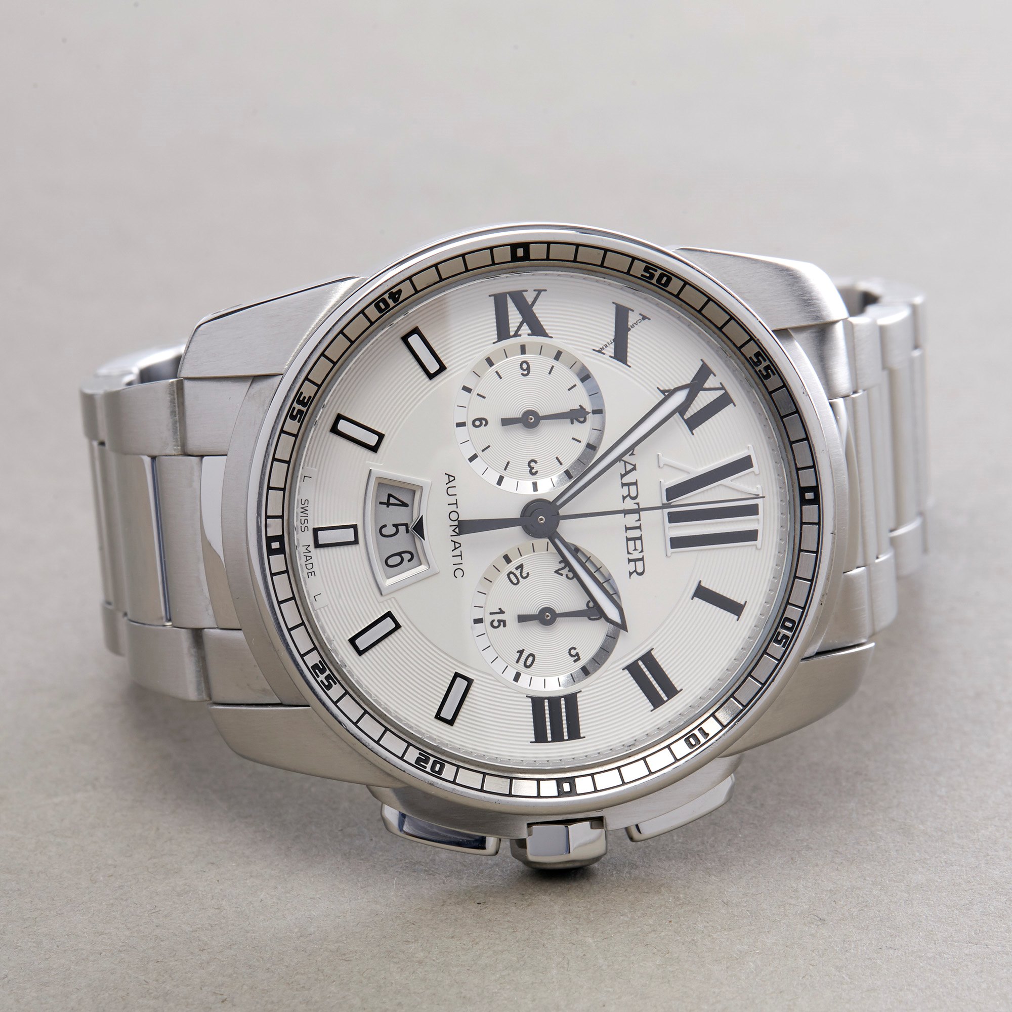 Cartier Calibre de Cartier Chronograph Stainless Steel Watch W7100045 or 3578 - Image 6 of 10