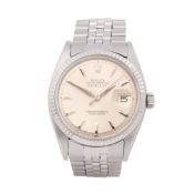 Rolex Datejust 36 Sword Hands 18K White Gold & Stainless Steel Watch 1601