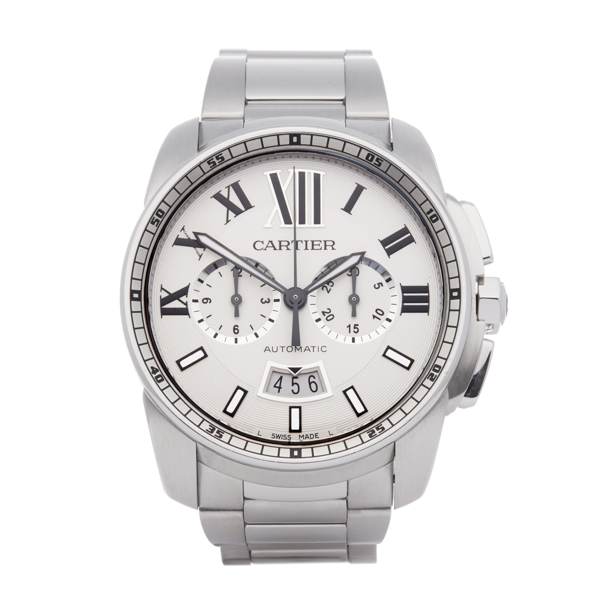 Cartier Calibre de Cartier Chronograph Stainless Steel Watch W7100045 or 3578