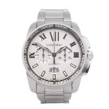 Cartier Calibre de Cartier Chronograph Stainless Steel Watch W7100045 or 3578