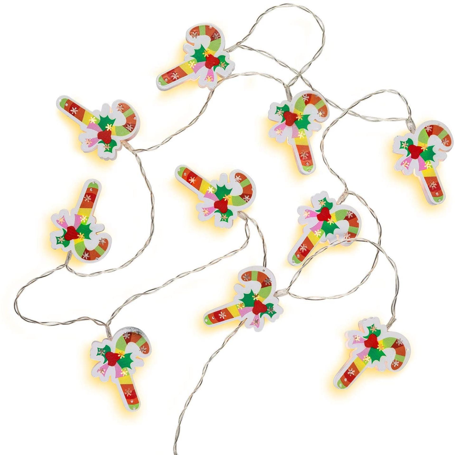 10 x Led Christmas Light Strings - Candy Canes - Image 4 of 5