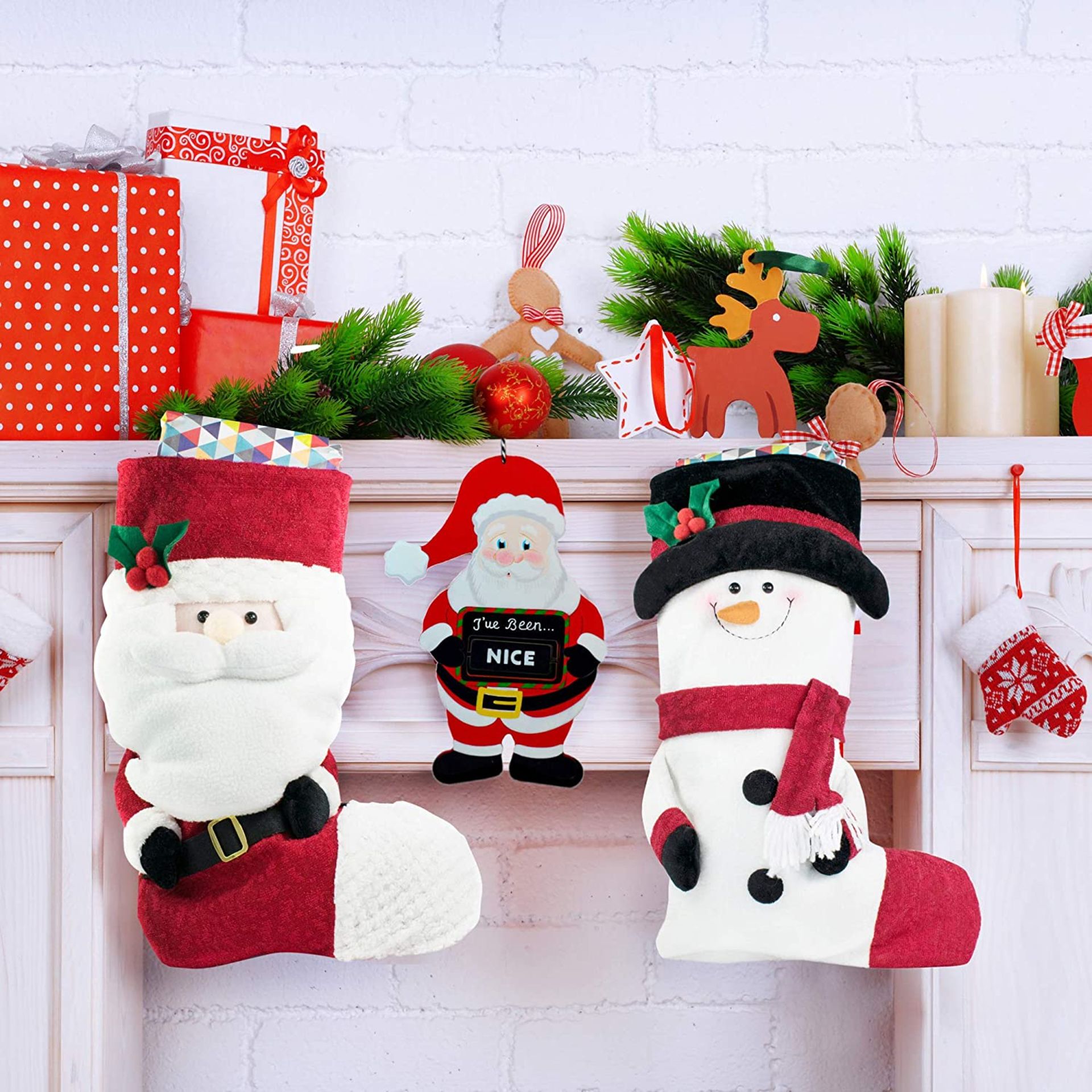 10 x Christmas Kids' Bedroom Door Hangers - 'Naughty Or Nice' - Image 5 of 7
