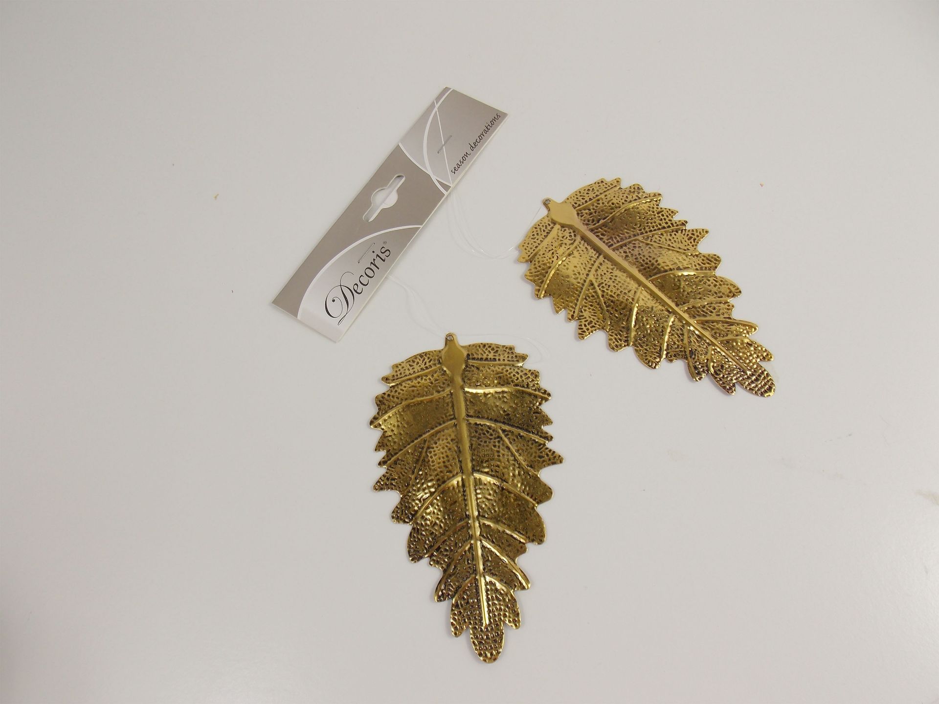 10 x 2 Pieces of Antique Gold Style Leaf Tree Hanger Decorations - Image 2 of 6