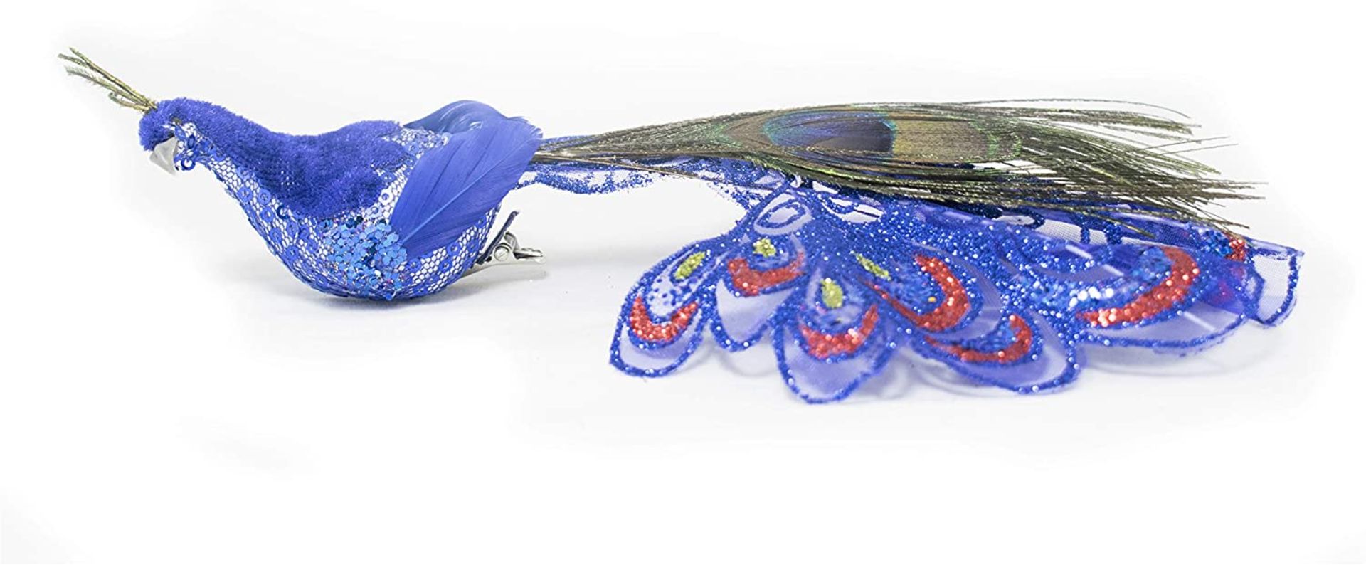 6 x Clip-On Peacock Ornaments - Image 6 of 6