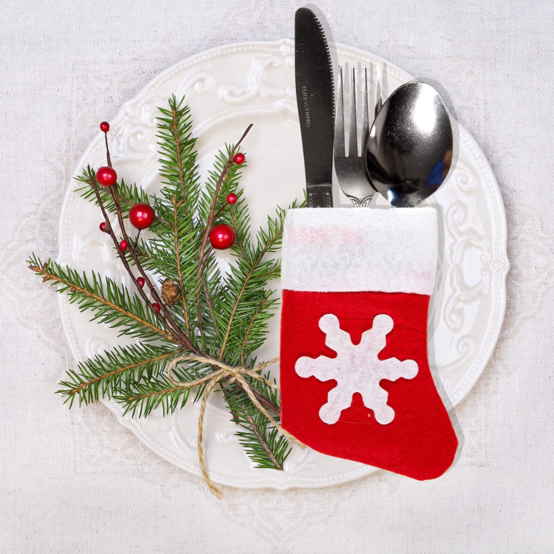 4 x Set of 10 Christmas Cutlery Socks - Image 6 of 9