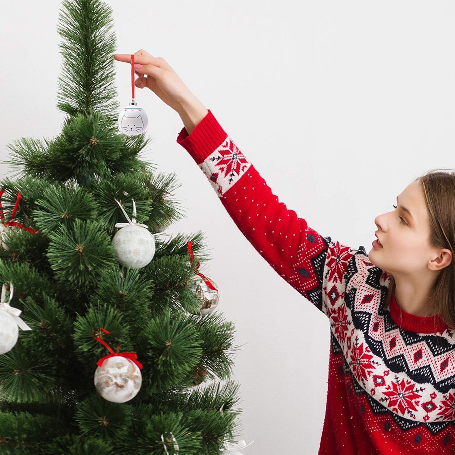 5 x Cat Large Hanging Christmas Baubles - Image 8 of 8