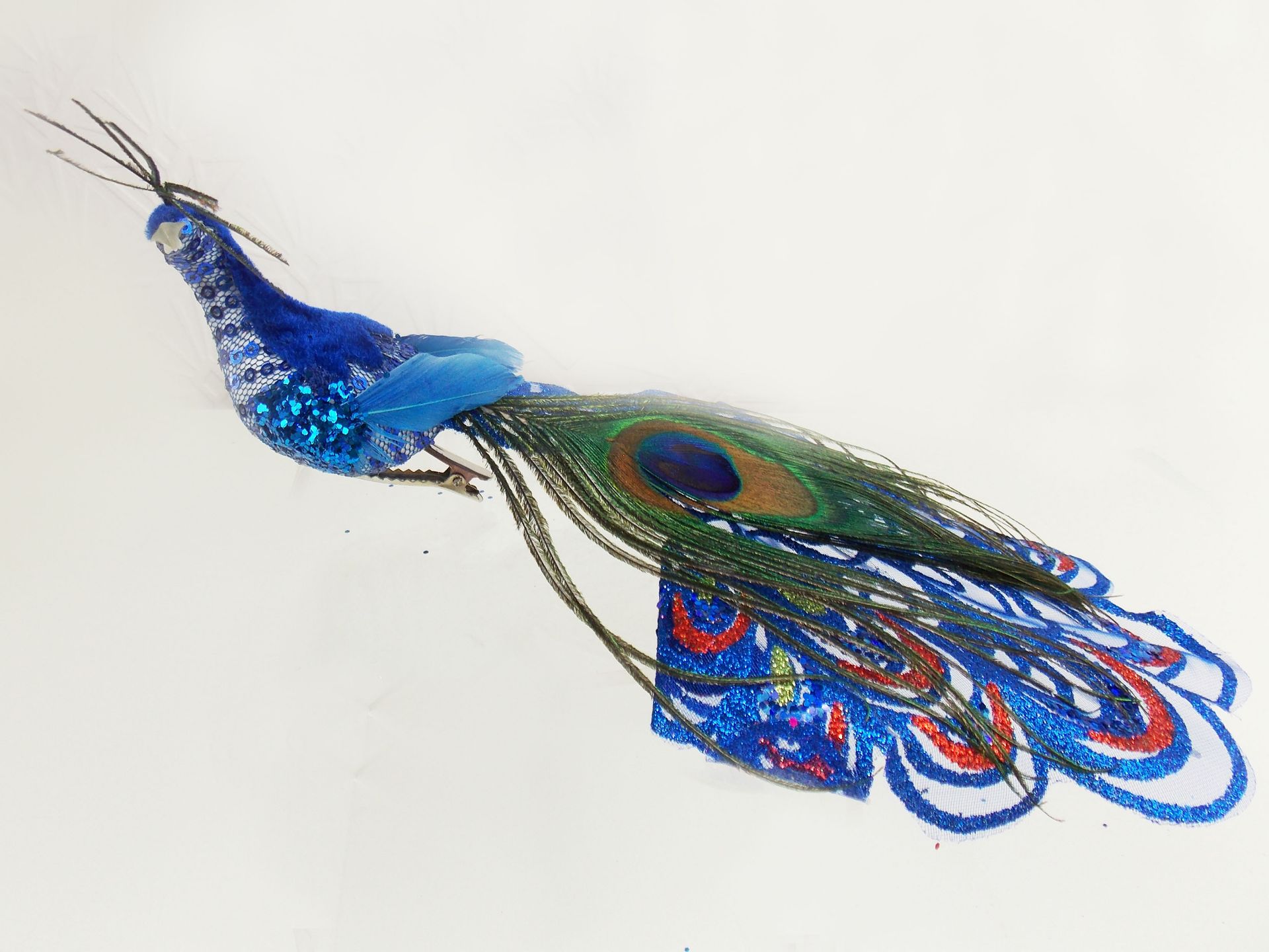 6 x Clip-On Peacock Ornaments - Image 2 of 6
