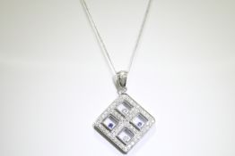 Pendant Sapphire & Diamond