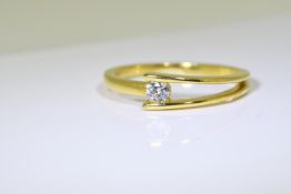 Diamond Ring Set in 18ct Yellow Gold