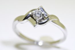 Diamond Ring Set in 18ct White Gold