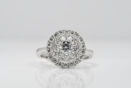 1.19 Carat Diamond Ring Set in 18ct White Gold