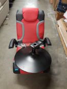 (10I) RRP £199.99. X-Rocker Vision 2.1 Wireless Pedestal Chair. (Lot Contains Chair Body, 2x Arm...