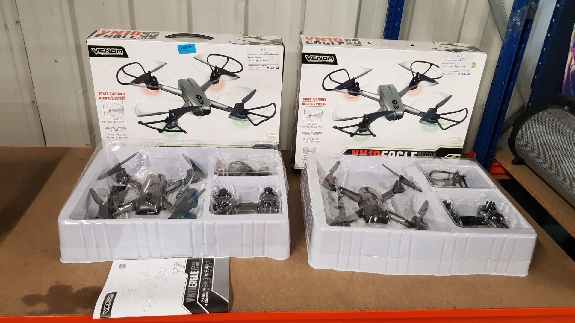 (11C) Lot RRP £90. 2x Tobar Venom VN10 Eagle Recon Drone With Camera. (All Units Have Return To... - Image 5 of 16