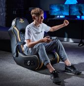 RRP £199.99. X-Rocker Playstation Gold 2.1 Audio Multimedia Gaming Chair. The Playstation ¬ Gold...