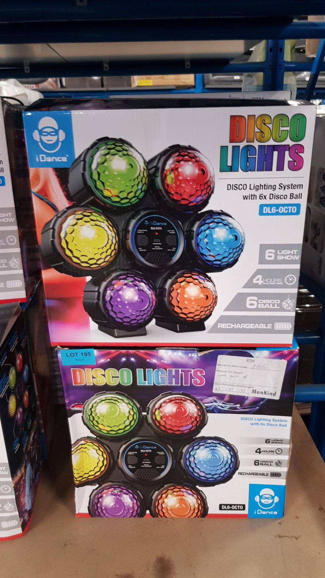 (6B) Lot RRP £125. 5x iDance Disco Lights. (All Units Have Return To Manufacturer Sticker). - Image 7 of 8