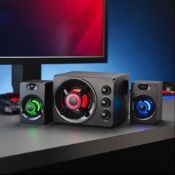 (6C) 6x Items. 1x Red5 Gaming Sound System Light Up. 1x Red5 Gaming Microphone. 2x Red5 Orbit Lig...