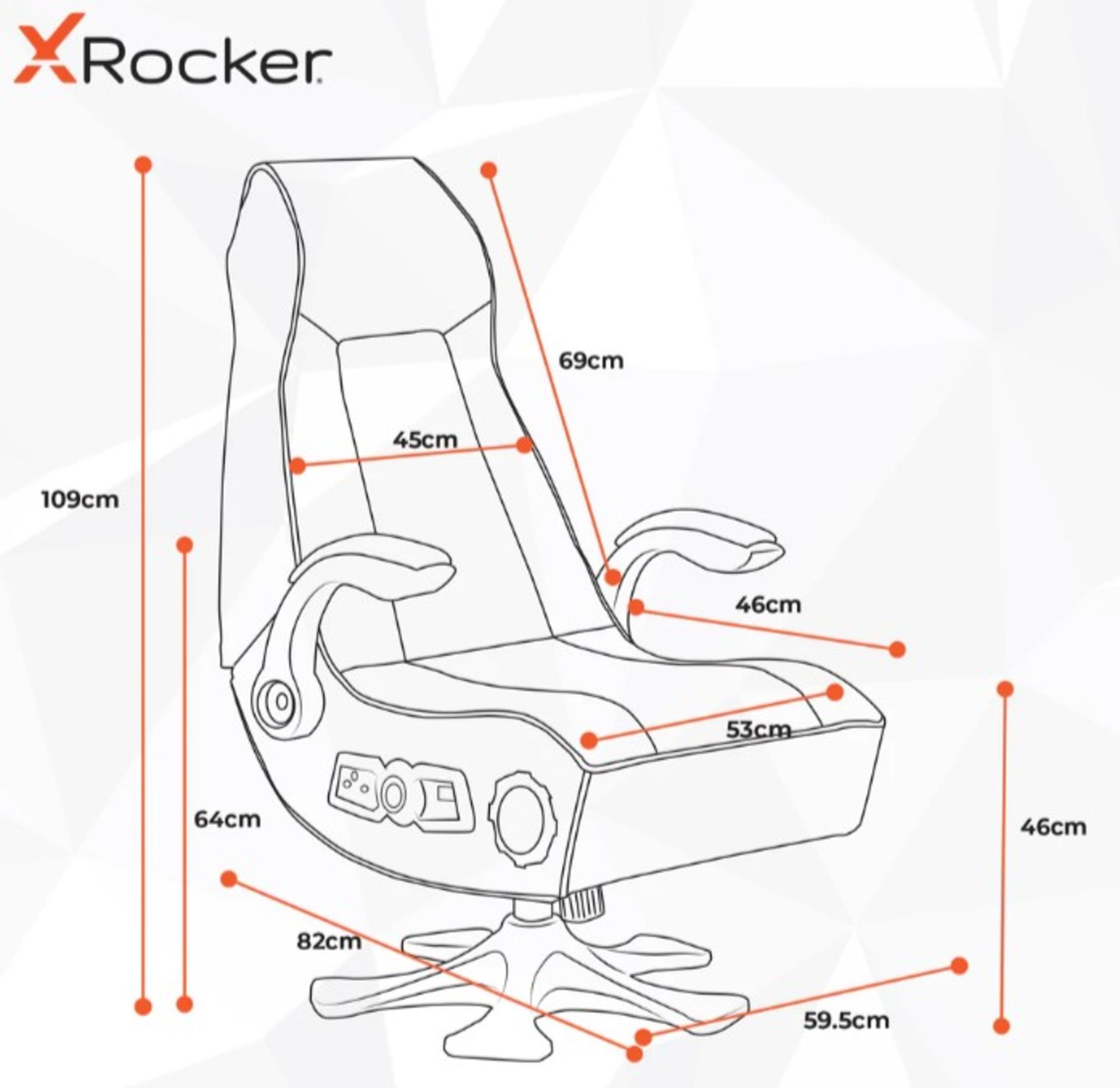 RRP £249.99. X-Rocker Infiniti 2.1 Playstation Audio Multimedia Gaming Chair. (Unit Appears As N... - Image 5 of 8