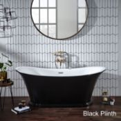 RRP £1,729. No Damage Seen. 'Bow' 1800mm Graphite Traditional Freestanding Bath, manufactured by...