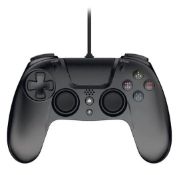 (33/9F) 4x Gioteck VX4 Premium Wired Controller Black For PS4, PS5 & PC RRP £24.99 Each.