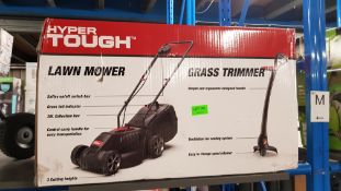 (166/7M) Hyper Tough Lawn Mower And Grass Trimmer. (Sealed Box €“ Appears As New).