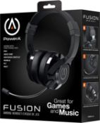 (12/9D) 5x PowerA Fusion Multiplatform Gaming Headset RRP £24.99 Each. (3x Black, 1x Sapphire