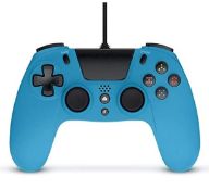 (32/9F) 4x Gioteck VX4 Premium Wired Controller Blue For PS4, PS5 & PC RRP £24.99 Each.