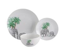 (192/7G) Contents Of Bay. Mixed Dinner Set Items To Include Porcelain Elephant. Stoneware Essen