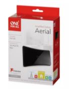 (50/9F) 4 Items. 3x One For All SV9420 Amplified HDTV Indoor Ariel RRP £19.99 Each. 1x JDW Por