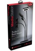 (37/9F) 6x Vlogging Items. 2x On Air Vlogging Series Media Station 3 In 1 Multi-Stand RRP £25 E