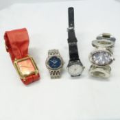 Four mixed watches, used for spares and repairs