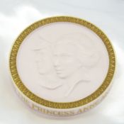 Limited edition HRH Princess Anne & Captain Mark Phillips porcelain plaque