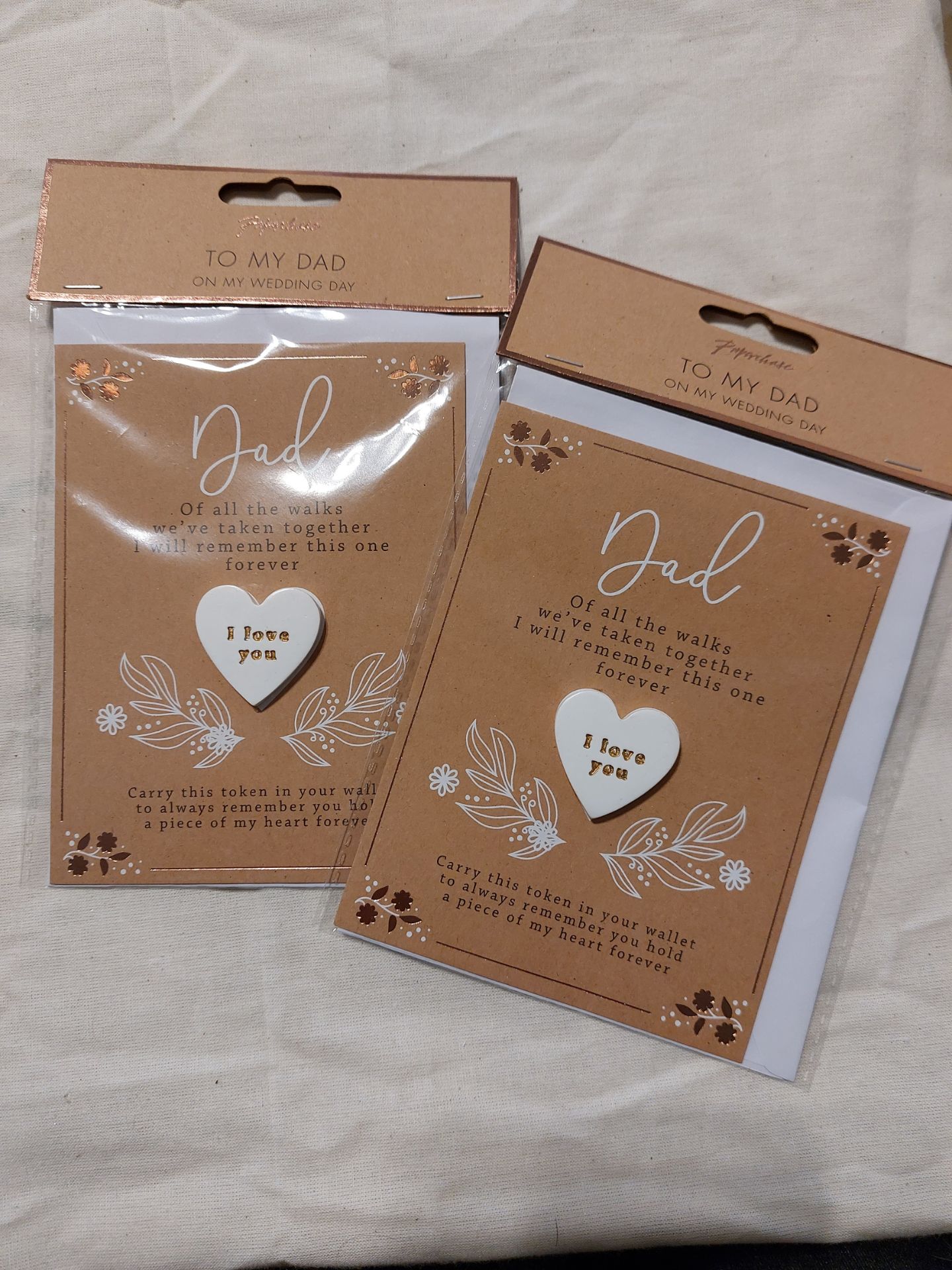 Wedding Token for Dad. Heart. Box of 30 RRP £4.50 Each - Image 2 of 2