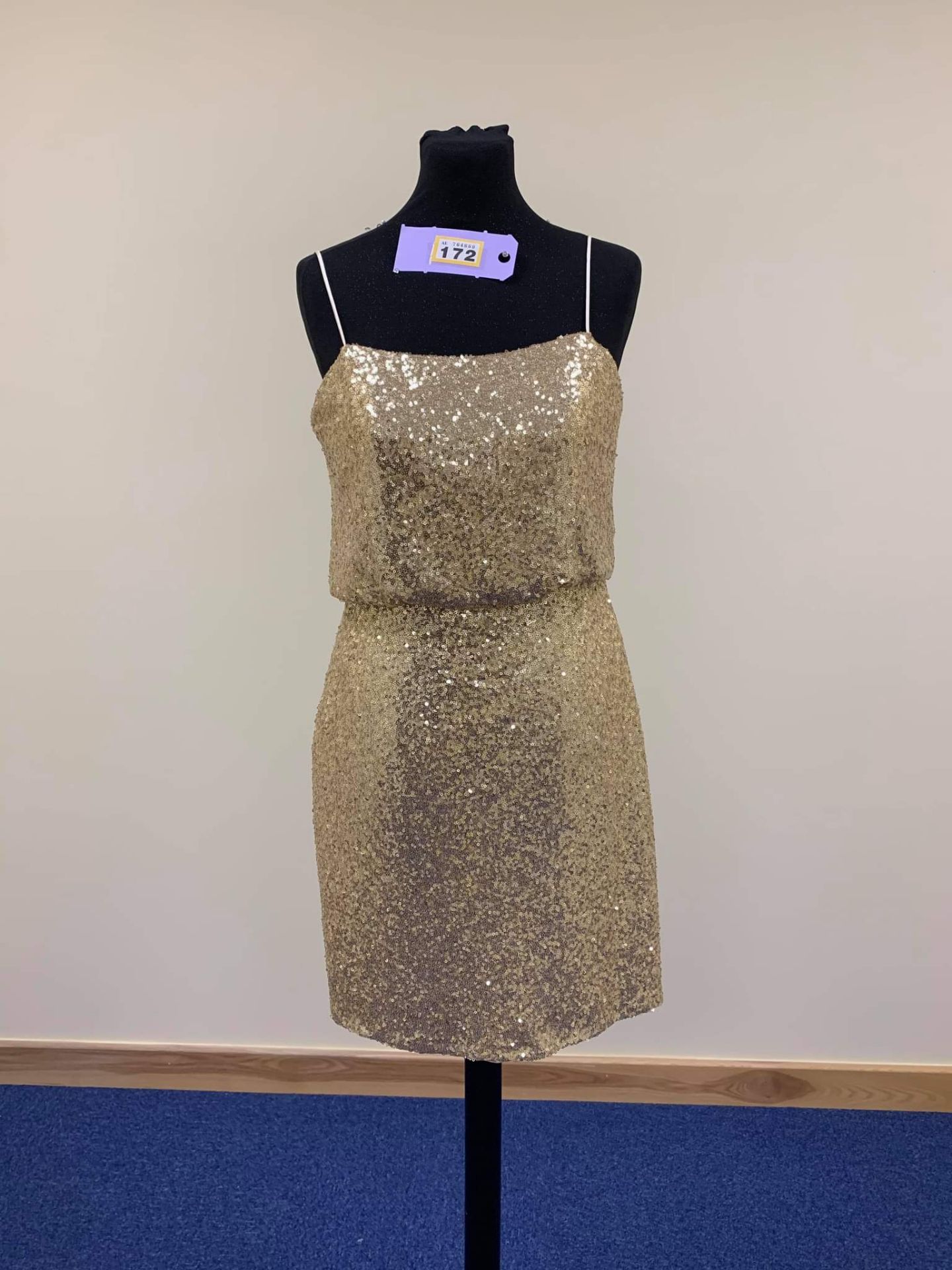 Gold Sequinned Dress 22703 Size 10 - Image 2 of 2