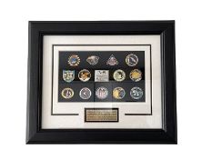 Official NASA Staff Issue Pin Badges Display, given to staff for missions or retirement