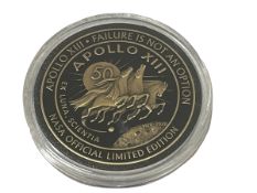 Nasa Apollo 13 Medallion 50Th Anniversary Contains Flown Command Module Metal That Went To the Mo...