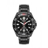 Citizen Men's Promaster Diver Eco-Drive Black Dial Bracelet Watch Bn0195-54E