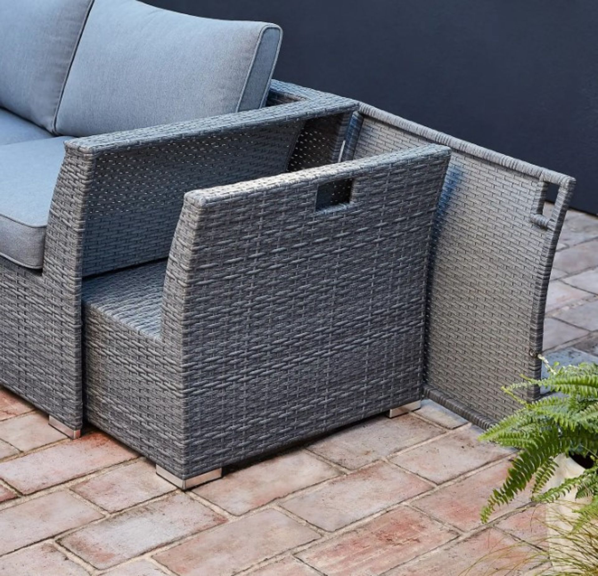 (29/P) RRP £800. Bambrick 6 Seater Grey Rattan Garden Sofa Set. his Contemporary Set Will Add A T... - Image 4 of 7