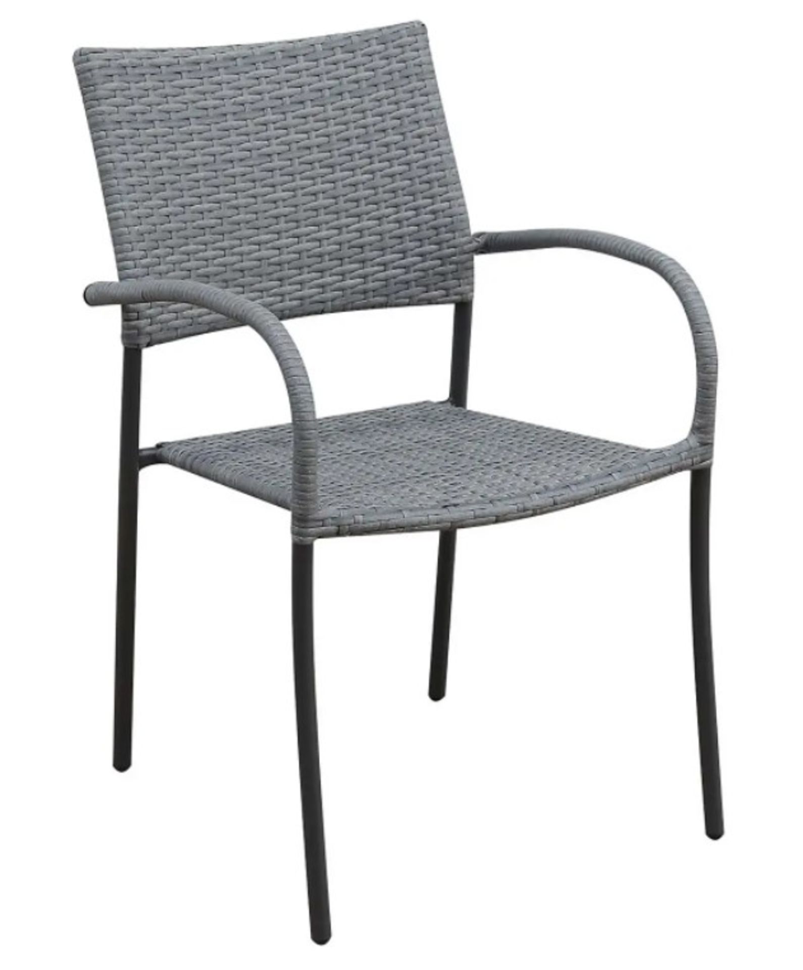(60/5F) 6x Bambrick Stacking Chair Grey. (All Units Appears As New). - Image 3 of 4