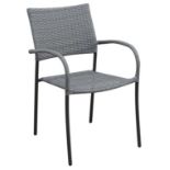 (57/5E) 7x Bambrick Stacking Chair Grey. (All Units Appears As New).